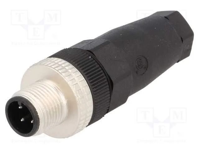 Ficha, M12, PIN: 4, macho, c&oacute;digo A-DeviceNet / C.