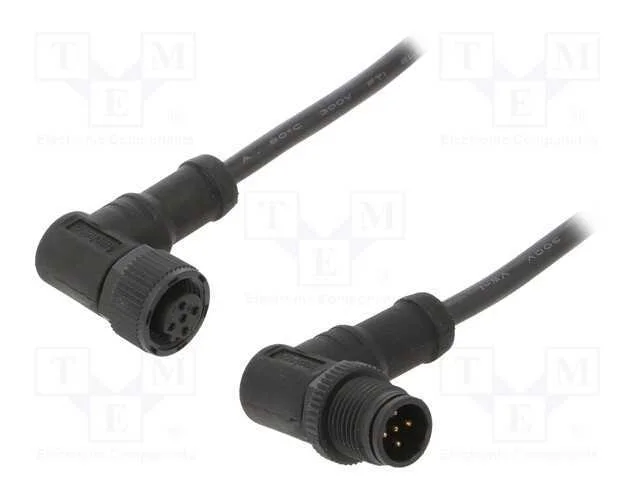 Cabo para Sensores/Automatiza&ccedil;&atilde;o, Pin: 5, M12-M12, 1m, Pino, Pino