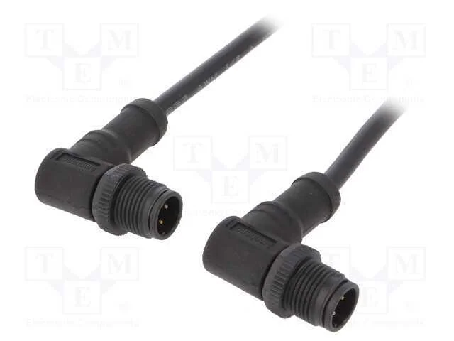 Cabo para Sensores/Automatiza&ccedil;&atilde;o, Pin: 4, M12-M12, 1m, Pino, Pino