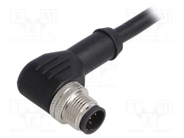 Ficha, M12, PIN: 5, macho, c&oacute;digo B-Profibus, IP6.