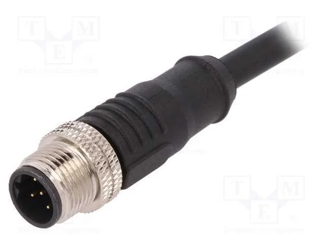 Ficha, M12, Pin: 5, Macho, C&oacute;digo B-Profibus, Ip67, 60v, 4a, Simples