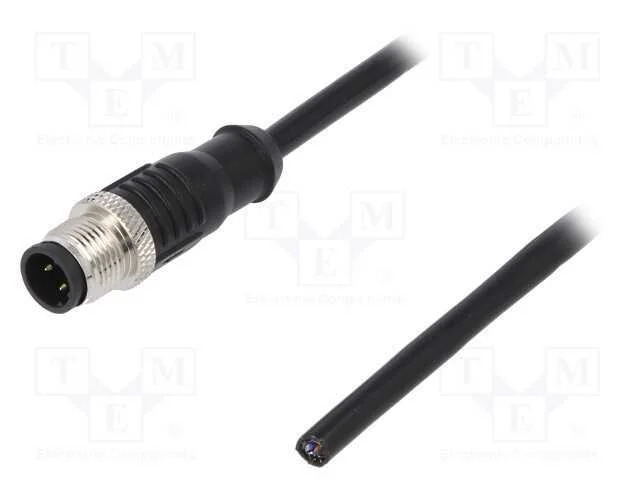 Ficha, M12, Pin: 4, Macho, C&oacute;digo D-Ethernet, Ip65,Ip67, 30v, 4a