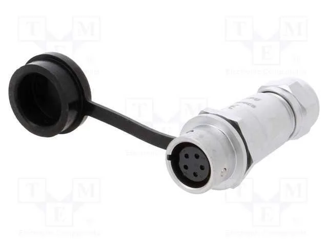 Ficha, SF12, f&ecirc;mea, PIN: 5, IP67, 4&divide;6,5mm, 5A, so.