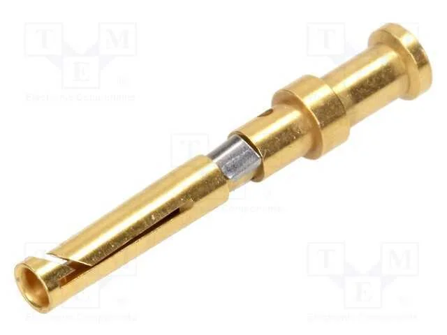 Contacto, F&ecirc;mea, Liga em Cobre, Dourado, 1mm2, 18awg, Han D Hmc