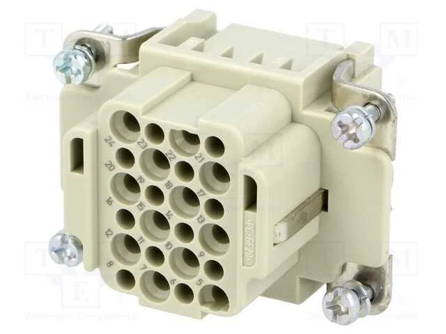 Conector: Hdc, F&ecirc;mea, Han Dd, Pin: 24, 24+Pe, Tamanho 6b, 10a, 250v