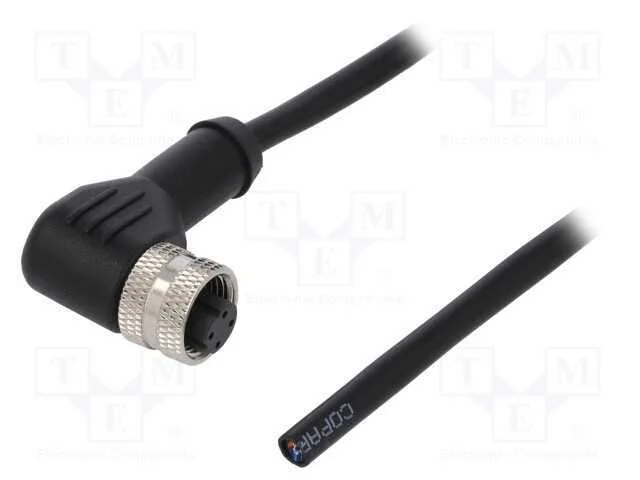 Ficha, M12, PIN: 4, f&ecirc;mea, c&oacute;digo D-Ethernet, IP6.