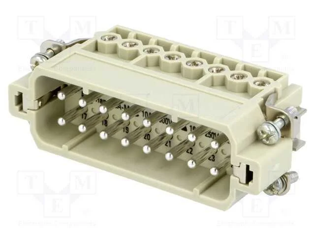 Conector: Hdc, Macho, Han A, Pin: 16, 16+Pe, Tamanho 32a (2x 16a)