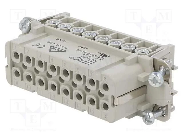 Conector: HDC, f&ecirc;mea, EPIC H-A, PIN: 16, 16+PE, t.