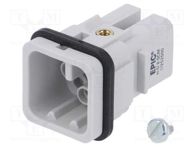 Conector: Hdc, Macho, Epic H-D, Pin: 9, 8+Pe, Tamanho H-A 3, 10a, 60v