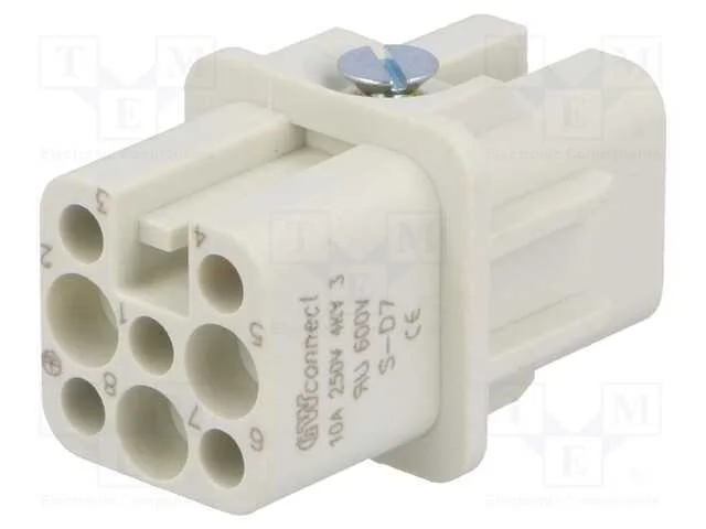 Conector: HDC, inserto de contatos, f&ecirc;mea, S-D,S-.