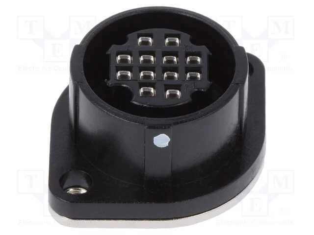 Conector: redondos, tomada, RP17, f&ecirc;mea, PIN: 12,.