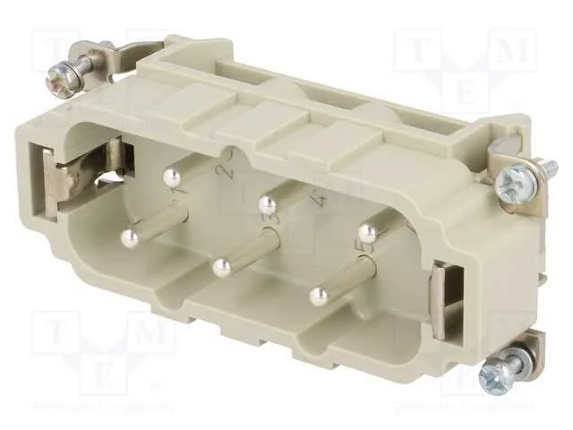 Conector: Hdc, Inserto de Contatos, Macho, Han Hsb, Pin: 6, 6+Pe