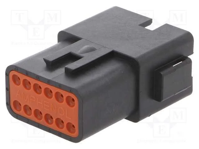 Conector: Fio-Fio, At, Macho, Ficha, com Cabo, Pin: 12, Preta, Ip67