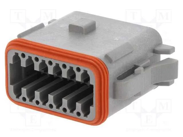 Conector: Fio-Fio, At, F&ecirc;mea, Ficha, com Cabo, Pin: 12, Cinzenta