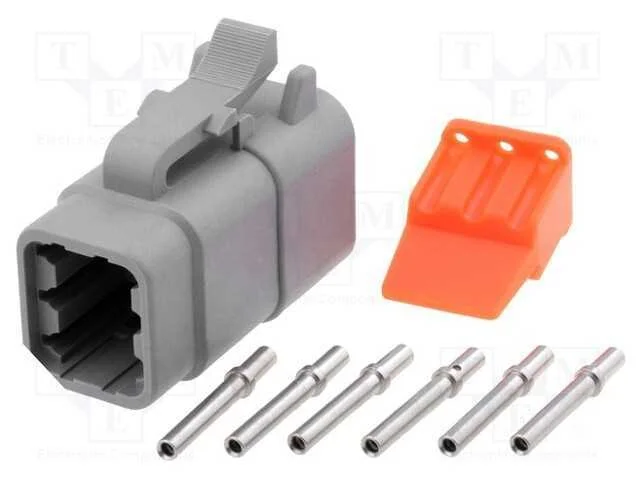 Conector: Fio-Fio, Atm, F&ecirc;mea, Ficha, com Cabo, Pin: 6, Cerrar, Ip67