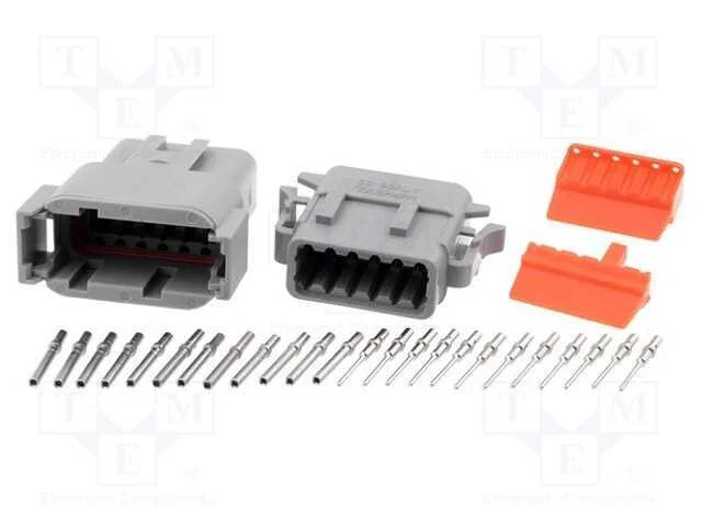 Conector: Fio-Fio, Atm, Macho + F&ecirc;mea, Ficha, com Cabo, Pin: 12