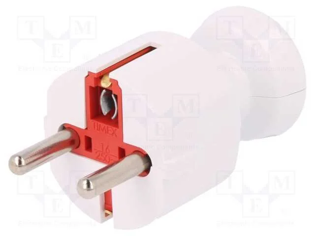 Conector: de Alimenta&ccedil;&atilde;o, Macho, Ficha, 2p+Pe, 250vac, 16a, Branca