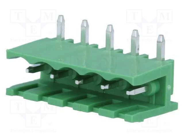 Bloco Terminal Separ&aacute;vel, 5mm, Faixas: 5, Angular.