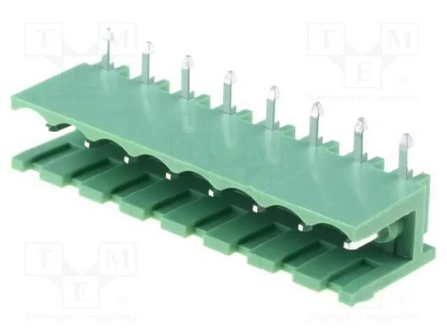 Bloco Terminal Separ&aacute;vel, 5mm, Faixas: 8, Angular.