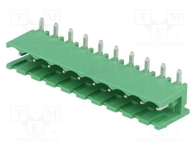 Bloco Terminal Separ&aacute;vel, 5mm, Faixas: 10, Angula.
