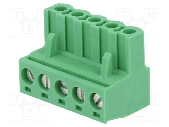 Bloco Terminal Separ&aacute;vel, 5,08mm, Faixas: 5, Simples, Ficha, F&ecirc;mea