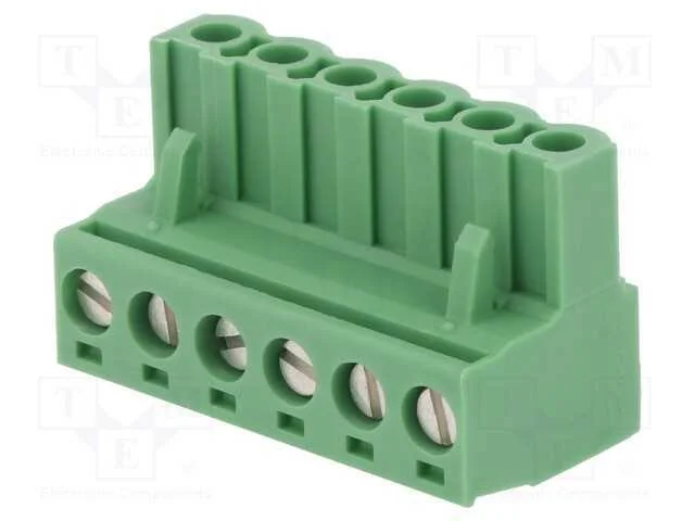Bloco Terminal Separ&aacute;vel, 5,08mm, Faixas: 6, Simples, Ficha, F&ecirc;mea