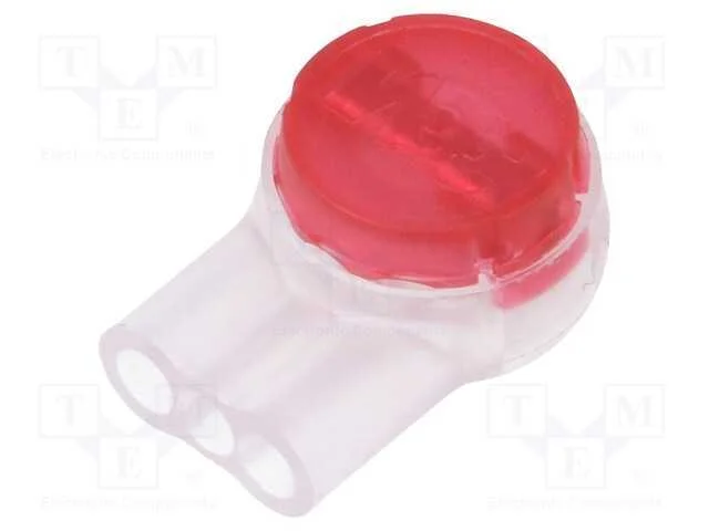 Conector R&aacute;pido, Presslok, Idc, 19awg&divide;26awg, Vermelho, 0,4&divide;0,9mm