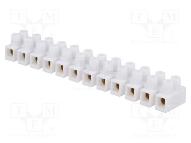Bloco Terminal, Terminal Parafusado, 10mm2, 400v, 57a, Faixas: 12