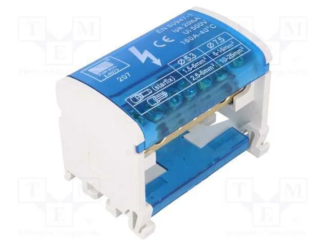 Conector: Bloco de Distribui&ccedil;&atilde;o, Terminal Parafusado, 1,5&divide;25mm2