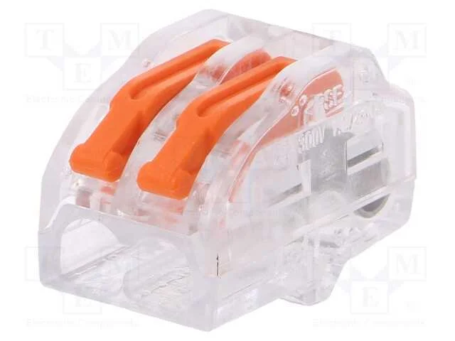 Conector R&aacute;pido, Aperto de Molas, 0,2&divide;4mm2, 450v, 32a, com Cabo