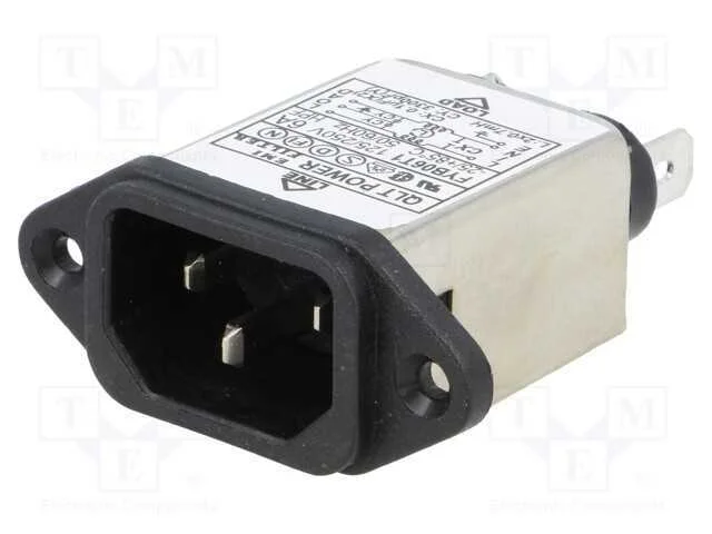 Conector: de alimenta&ccedil;&atilde;o, tomada, macho, 6A, 250V.