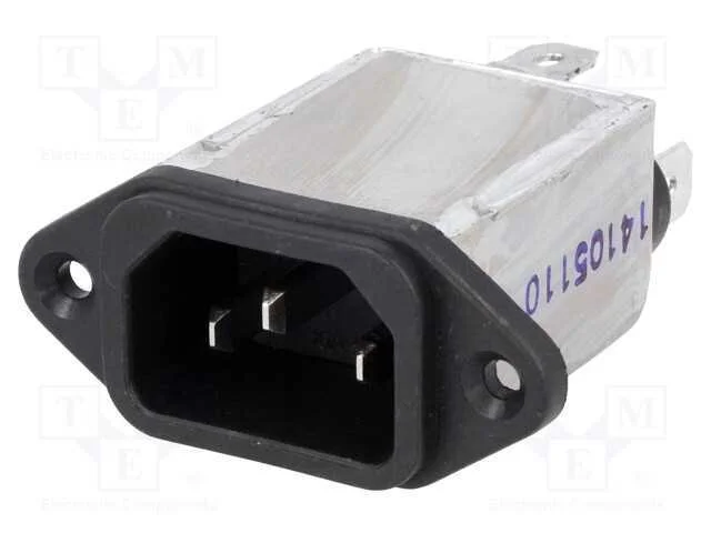 Conector: de Alimenta&ccedil;&atilde;o, Tomada, Macho, 10a, 250vac, Iec 60320