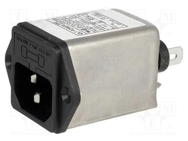 Conector: de alimenta&ccedil;&atilde;o, tomada, macho, 6A, 250V.