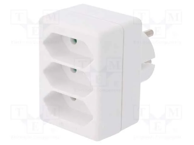 Conector: de Alimenta&ccedil;&atilde;o, Multiplicador, 2p, Branca