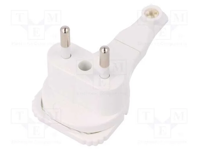 Conector: de Alimenta&ccedil;&atilde;o, Macho, Ficha, 2p, 250vac, 6a, Branca