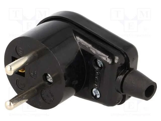 Conector: de alimenta&ccedil;&atilde;o, macho, ficha, 2P+PE, 23.