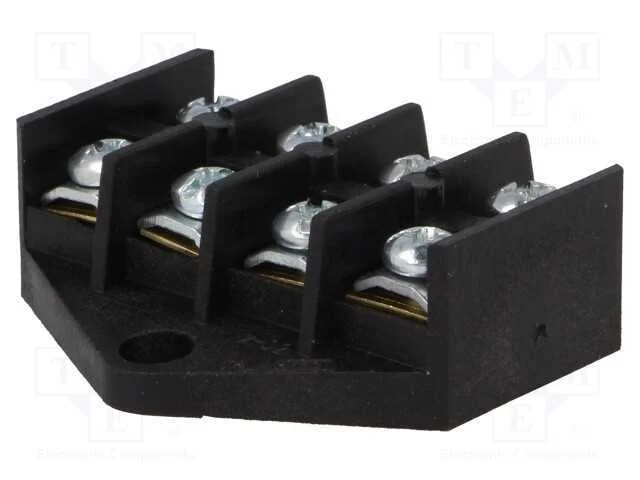 Bloco Terminal, Terminal Parafusado, 4mm2, 400v, Faixas: 4, Preta