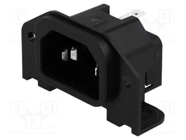 Conector: de alimenta&ccedil;&atilde;o, tomada, macho, 10A, 250.