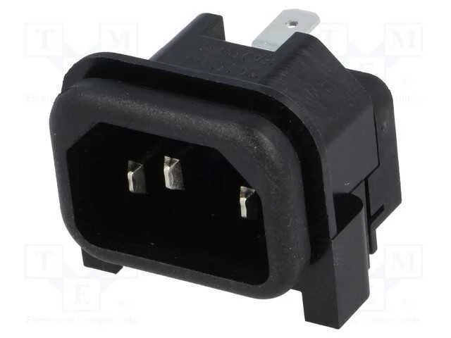 Conector: de Alimenta&ccedil;&atilde;o, Tomada, Macho, 10a, 250vac, Iec 60320