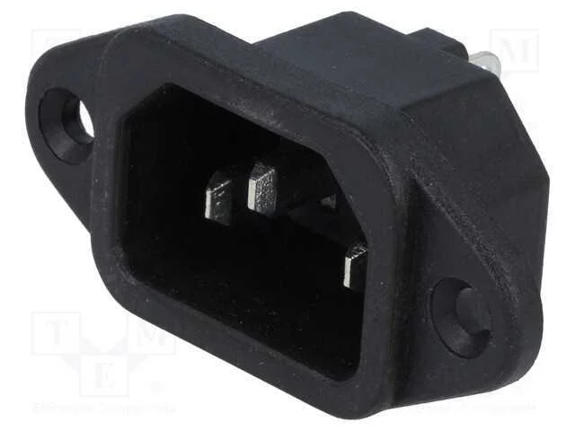 Conector: de Alimenta&ccedil;&atilde;o, Tomada, Macho, 10a, 250vac, Iec 60320