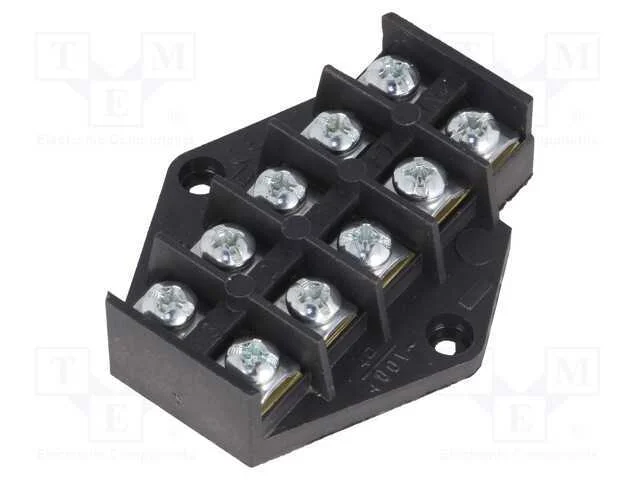 Bloco Terminal, Terminal Parafusado, 4mm2, 400v, Faixas: 5, Preta