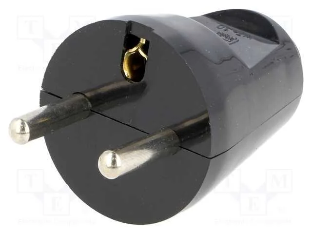 Conector: de alimenta&ccedil;&atilde;o, macho, ficha, 2P+PE, 23.