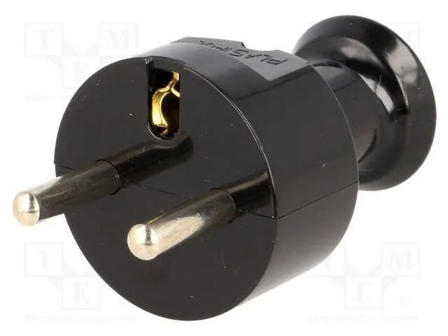 Conector: de Alimenta&ccedil;&atilde;o, Macho, Ficha, 2p+Pe, 230vac, 16a, Preta