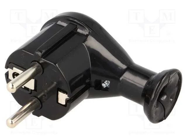 Conector: de Alimenta&ccedil;&atilde;o, Macho, Ficha, 2p+Pe, 230vac, 16a, Preta