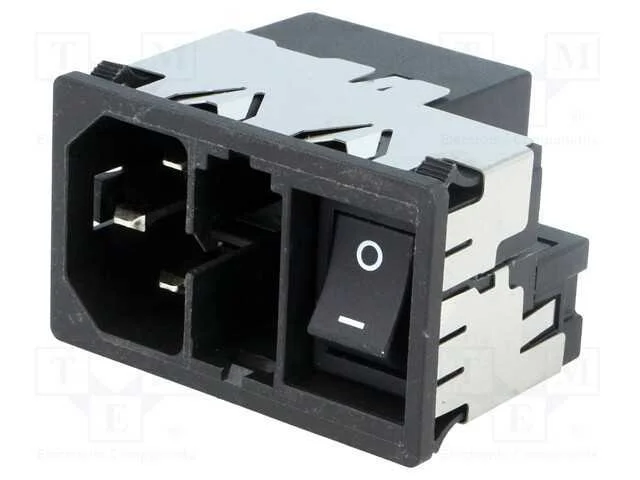 Conector: de alimenta&ccedil;&atilde;o, tomada, macho, 10A, 250.