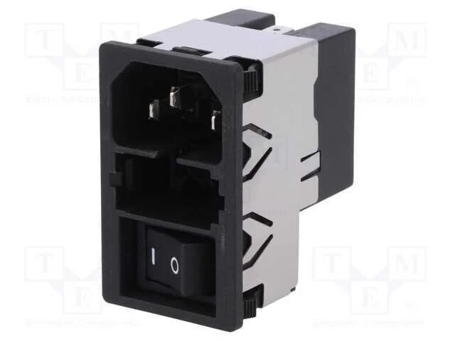 Conector: de alimenta&ccedil;&atilde;o, tomada, macho, 2A, 250V.