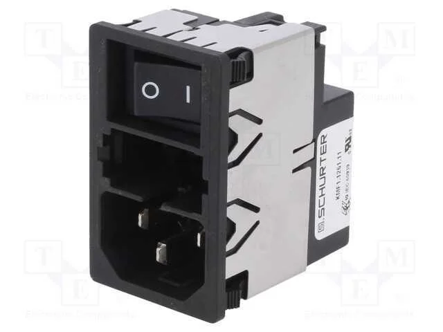 Conector: de alimenta&ccedil;&atilde;o, tomada, macho, 6A, 250V.
