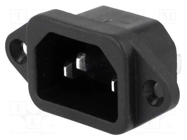 Conector: de Alimenta&ccedil;&atilde;o, Tomada, Macho, 10a, 250vac, Iec 60320