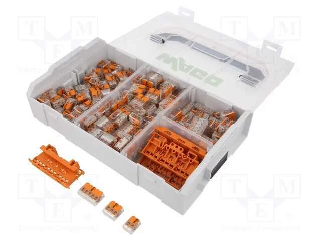 Conector r&aacute;pido, 221, aperto de molas, 0,2&divide;4mm2, .