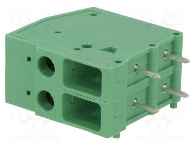 PCB bloco terminal, angulares 90, 7,62mm, faixas:.